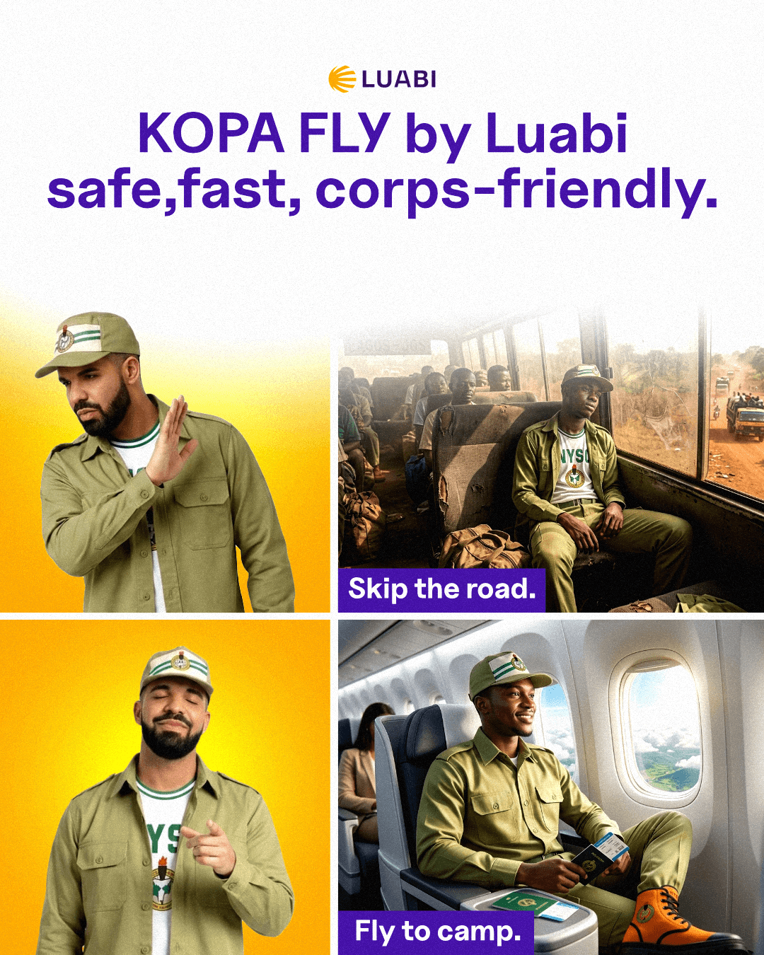 KOPA FLY NYSC travel campaign 2
